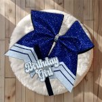 Hairbow Schleife - Birthday Girl - Royal blue